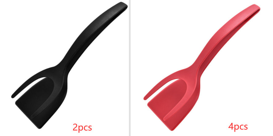 2 In 1 Grip And Flip Tongs Egg Spatula Tongs Clamp