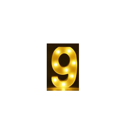 Luminous LED Letter Number Night Light English Alphabet Number Home Decor DealSniper.net Always lit 9 Style