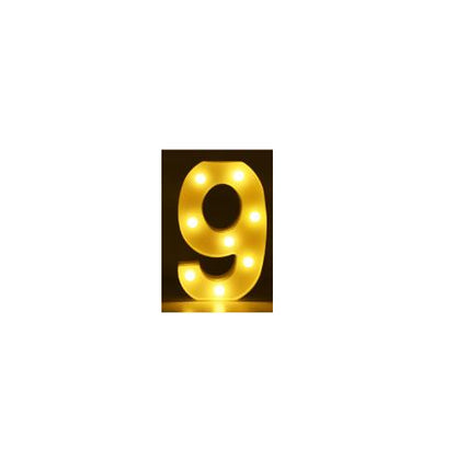 Luminous LED Letter Number Night Light English Alphabet Number Home Decor DealSniper.net Always lit 9 Style