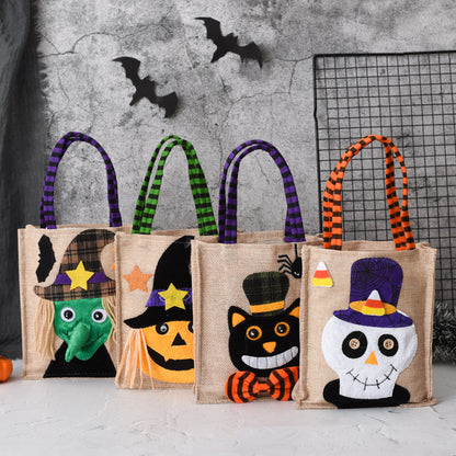 Halloween Candy Tote Bag For Kids Funny Creative Witch Skull Kids Gym From House
