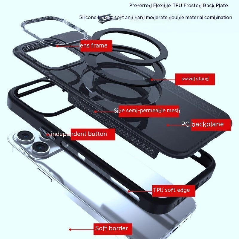 Rotating Bracket Magnetic Suction Phone Case Gadgets dealsniper-net