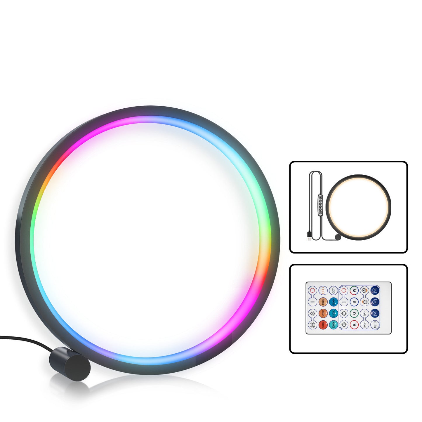 Smart LED Night Light Led Music Rhythm Induction Colorful Atmosphere Deals dealsniper-net Photo Color 10inches USB