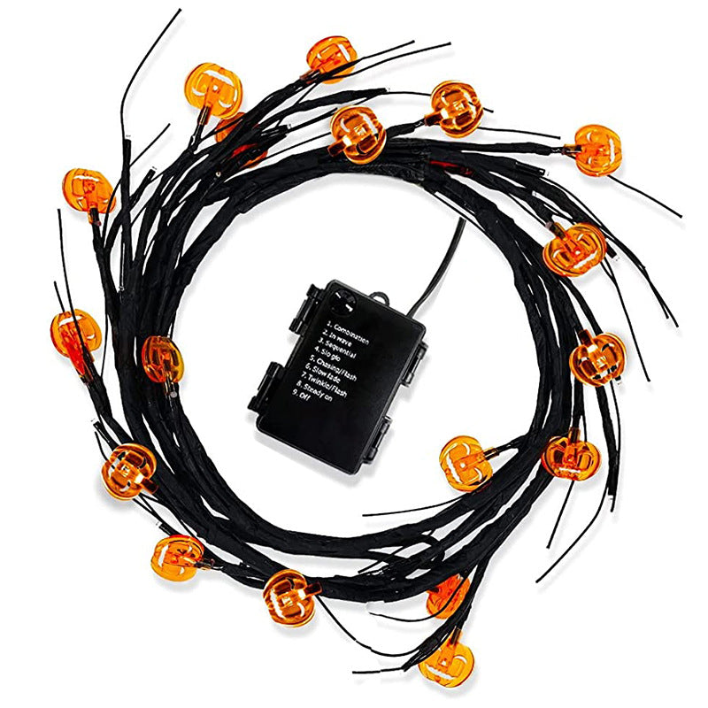 Halloween LED Willow Vine String Light Cool Cartoon Home Decor Gym From House
