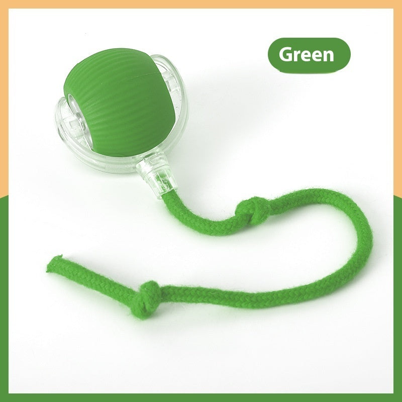 Interactive Cat Toy Ball Super Drive Cat Rolling Ball Pets Gym From House With Rope Style Green