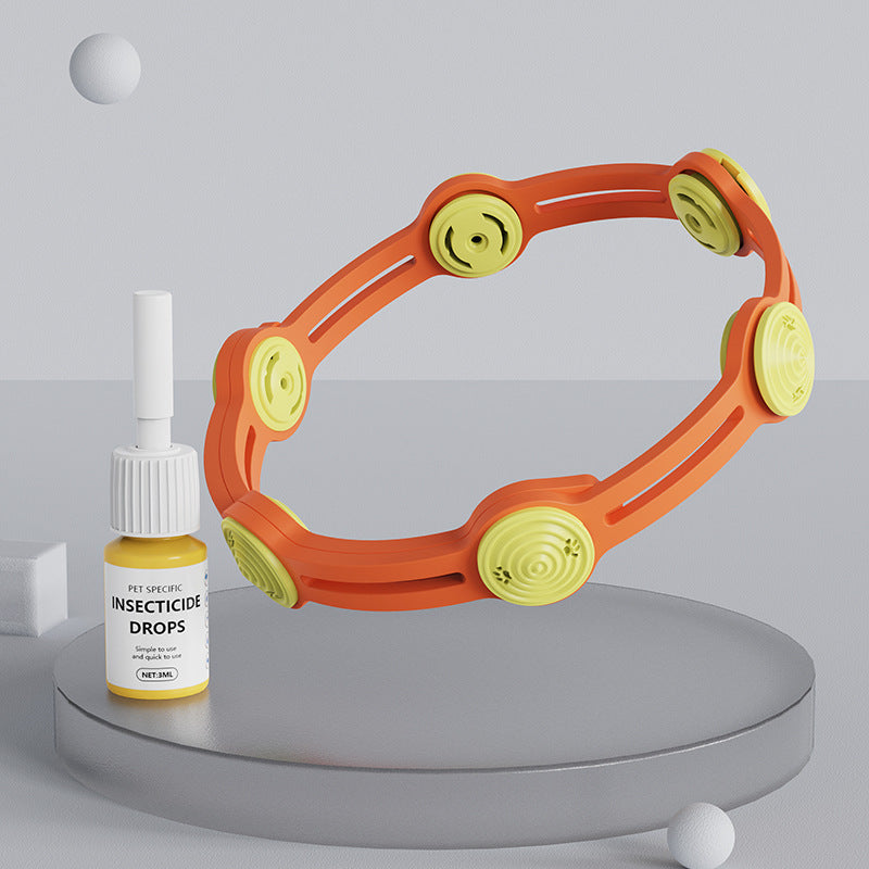 Pet Insect Repellent Collar Cat Anti Flea Collar Dog External Pets DealSniper.net Orange