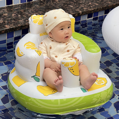 Portable Inflatable Baby Dining Chair For Bathing And Swimming Kids DealSniper.net Lemon