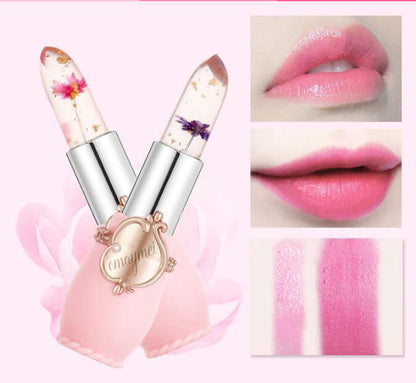 Jelly Flower Lipstick Color Changing Lip Gloss Moistening