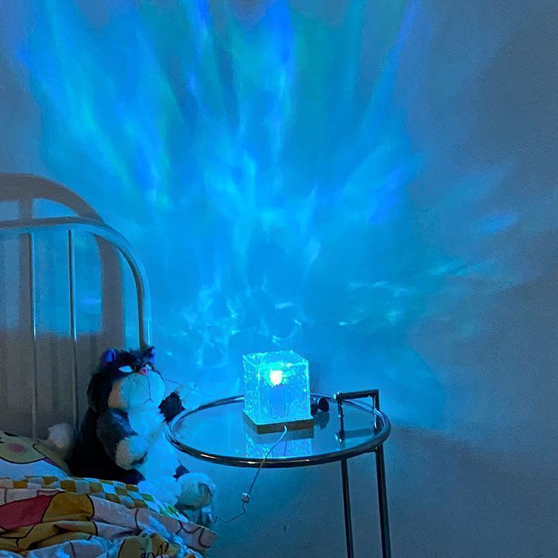 16 Colors LED Water Ripple Ambient Night Light Table Lamp Home Decor dealsniper-net