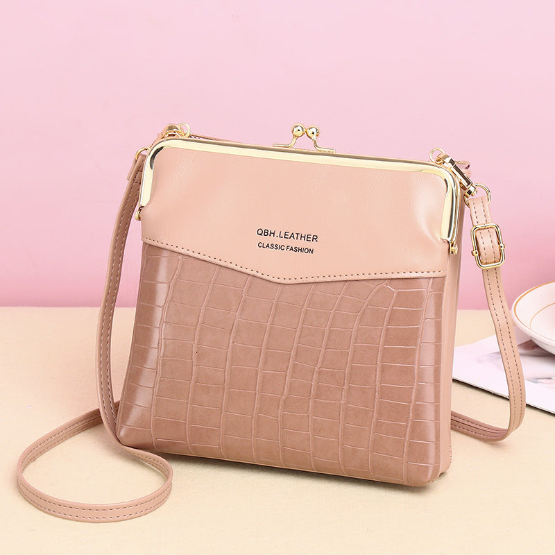 Lock Shoulder Bags Women Alligator Crossbody Phone Bag Women DealSniper.net Pink