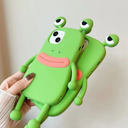 Funny Silicone 3D Frog Phone Case Cover