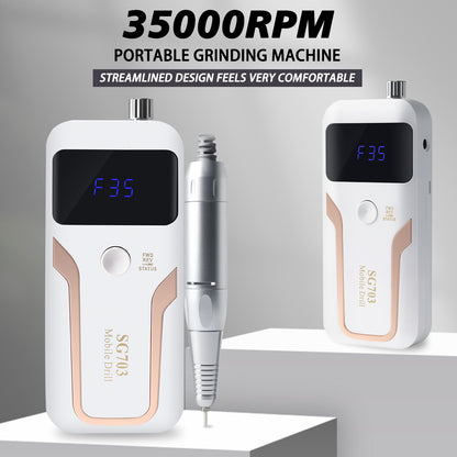 Portable Nail Drill Professional 35000 RPM, Rechargeable Electric Nail Beauty dealsniper-net