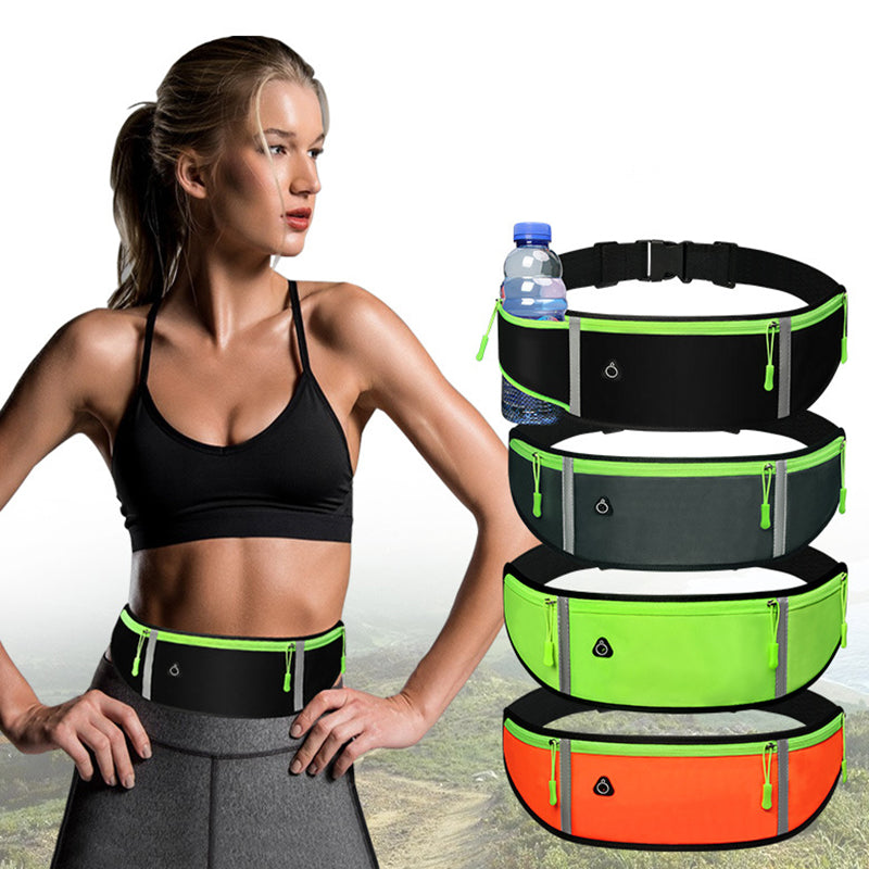 Sports Waist Bag With Pocket Light Slim Zip Running Belt Sports Gym From House