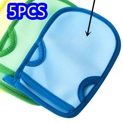 Shower Glove Spa Exfoliator Two-sided Bath Glove Kids dealsniper-net Blue 5PCS