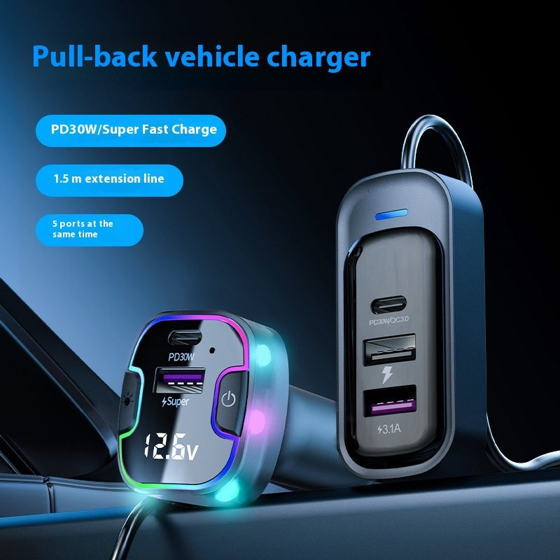 Front And Rear Car PD Fast Charging Multi-interface Charger Vehicle dealsniper-net