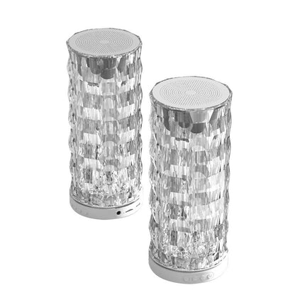 Crystal Lamp Atmosphere Light Desktop Sound Subwoofer Speaker Home Decor dealsniper-net