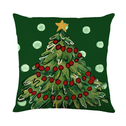 Christmas Decorations Pillow Covers Sofa Square Throw Pillow Holidays DealSniper.net QJ0721 15 45 X45cm Without Pillow