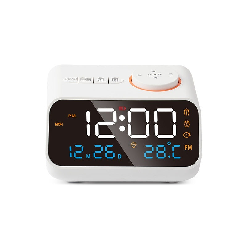 Cross-border Hot Sale LED Voice Control Clock And Humidity Electronics dealsniper-net