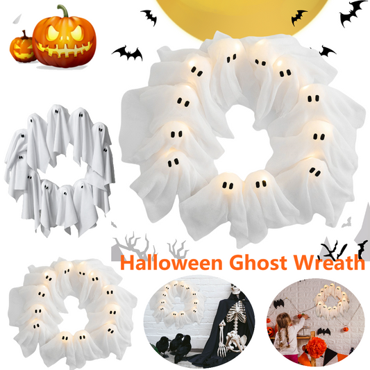 Halloween Decorations Ghost Wreath Cute Ghost Halloween Holidays Gym From House