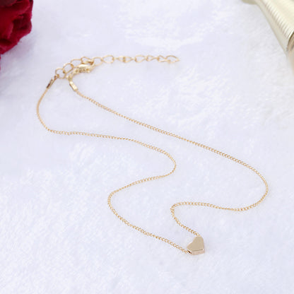 Simple Fashion Gold Color Double-sided Love Pendant Jewelry dealsniper-net