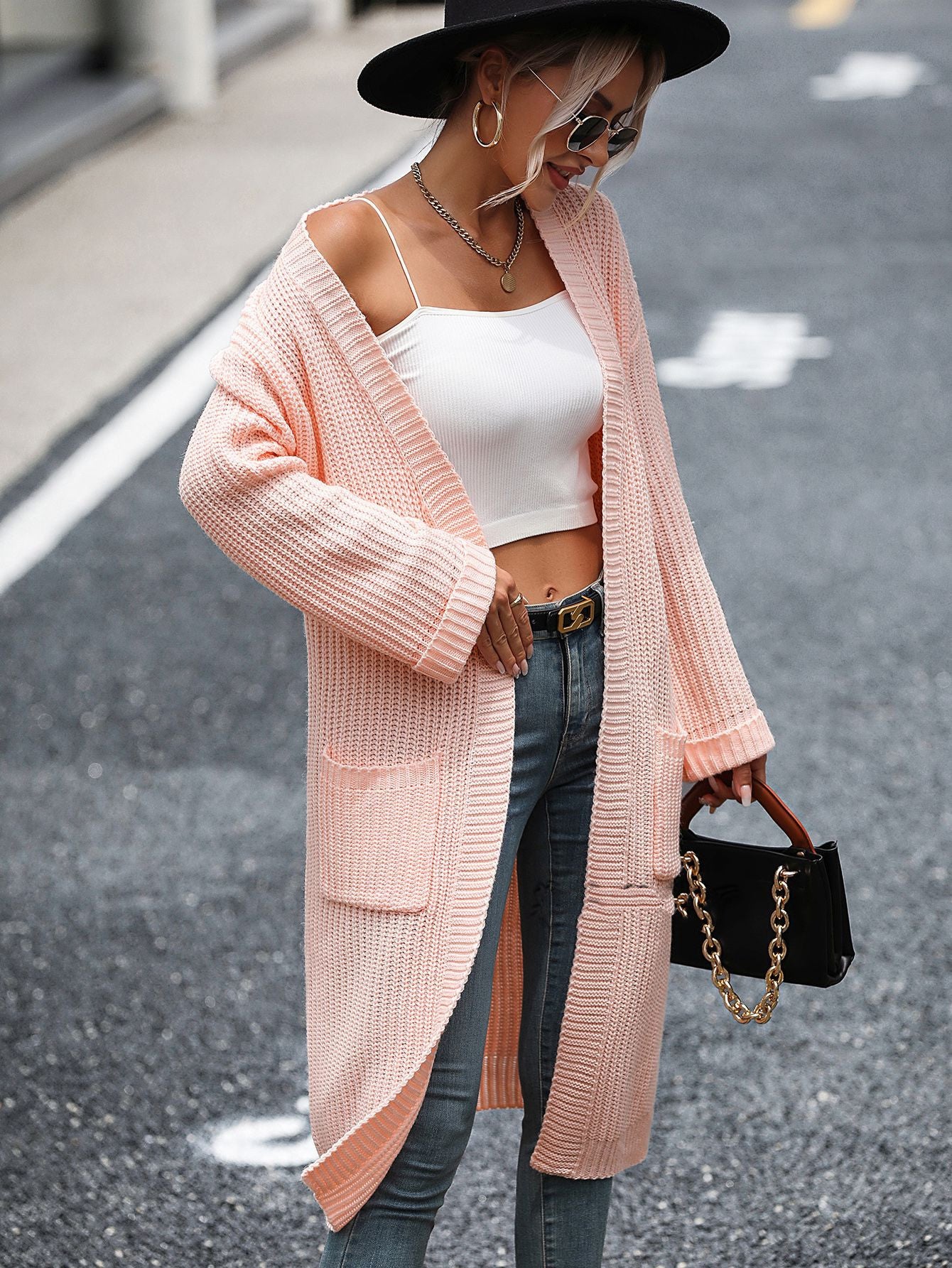 New Women's Solid Color Knitwear Women's Coat Sweater Women Gym From House
