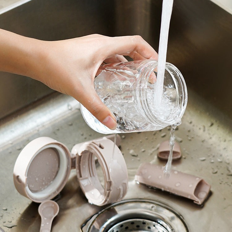 Small Seasoning Jars With Lids And Spoons Measuring Spoon Kitchen DealSniper.net