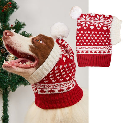 Christmas New Atmosphere Love Snowflake Elk Printing Pets Gym From House Red Snowflake Love L