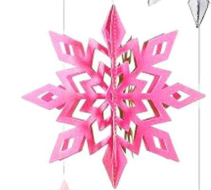 Christmas Decorations 3D Mini Flag Scene Show Window Pendant Holidays DealSniper.net Peach red 1pcs