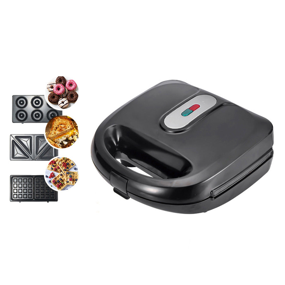 6-in-1 Waffle Maker EU Plug Sandwich Maker Grill Kitchen dealsniper-net Black EU 3 in 1