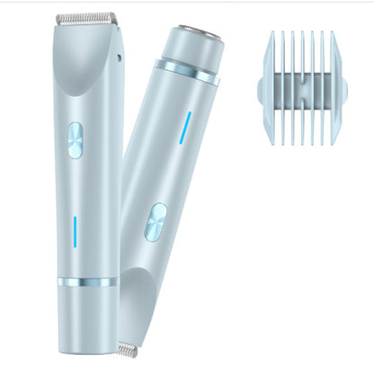 2 In 1 Hair Remover Women's Double Head Shaver Beauty DealSniper.net Blue USB