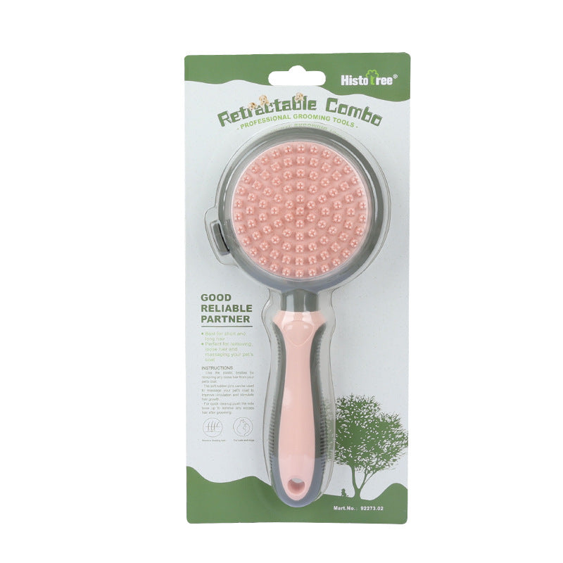 Pet Hair Removal Comb Cat Brush Self Cleaning Pets Gym From House Pink