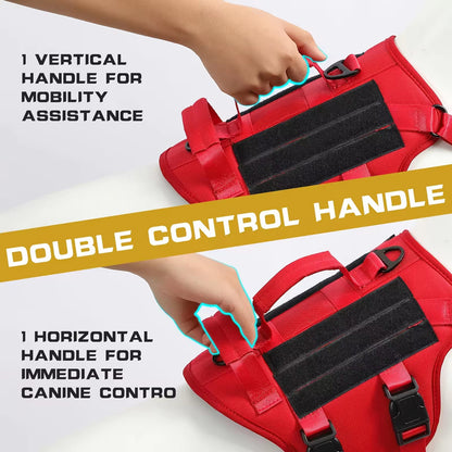 Heat-resistant Durable Nylon Tactical Service Dog Harness Pets Gym From House