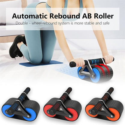 Double Wheel Abdominal Exerciser Women Men Automatic Rebound Sports DealSniper.net
