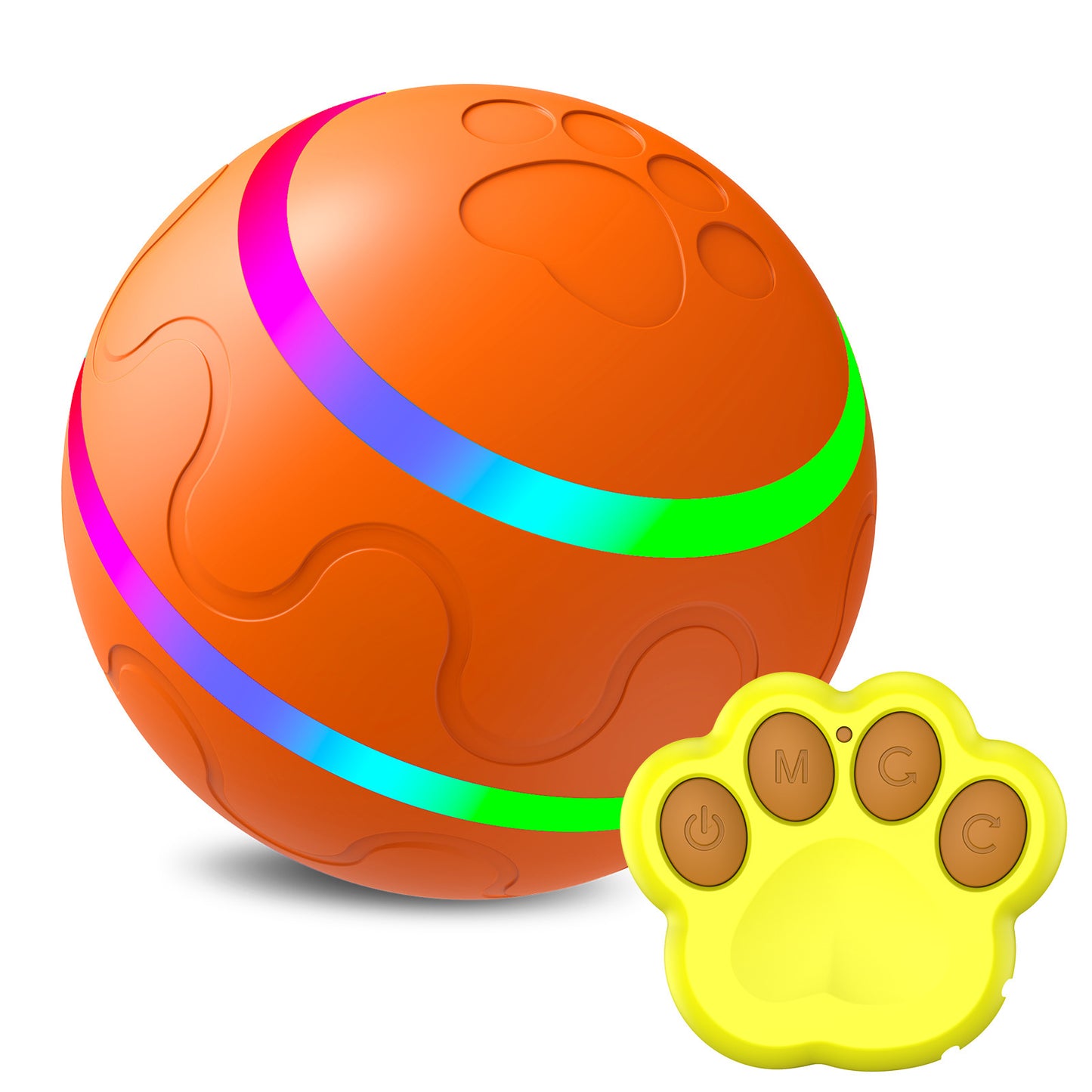 Pet New Cat Wicked Ball Toy Intelligent Ball USB Cat Toys Pets dealsniper-net Orange Upgrade remote control