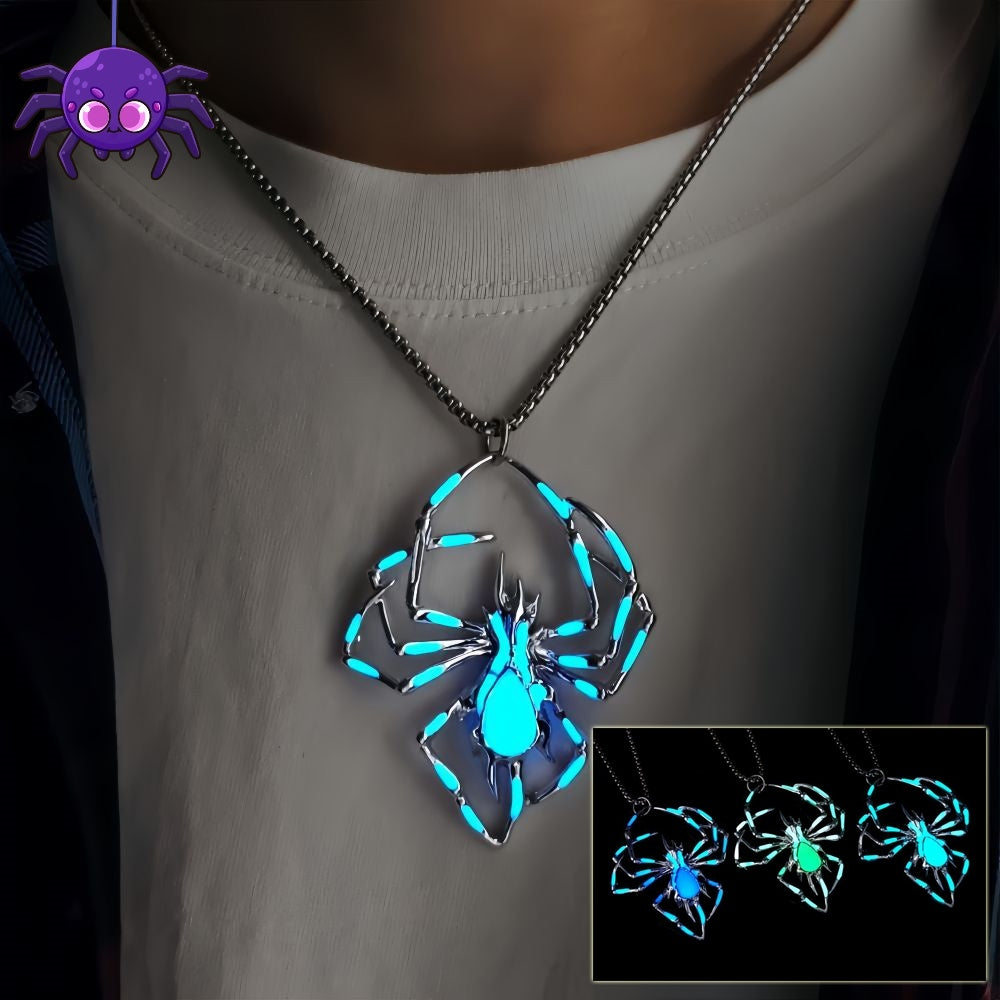 Halloween Creative Stereo Luminous Spider Necklace Jewerly Jewelry dealsniper-net