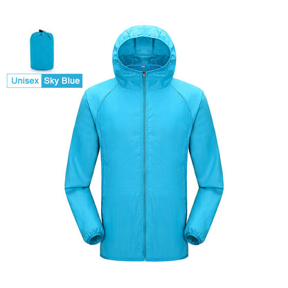 Mens And Womens Skin Windbreaker UV Protection Sunscreen Clothing Men dealsniper-net Blue 2XL