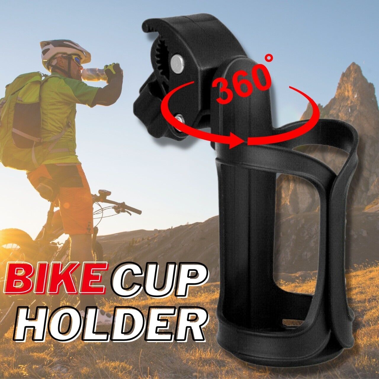 Bike Cup Holder Cycling Beverage Water Bottle Cage Mount Drink Bicycle Handlebar Outdoor DealSniper.net
