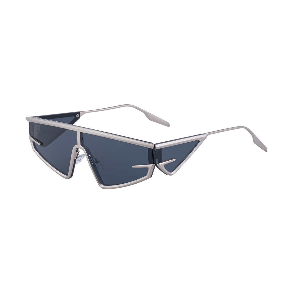 New European And American Fashion Cat-Eye Sunglasses Men Gym From House C3 matte silver all gray