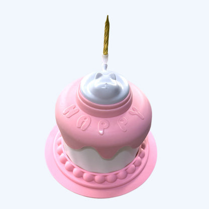 Multifunctional Cake Shape Cat Toy Creative Pet Feeding Bowl Pets dealsniper-net Dog Pink Cake Bowl 13x11x9.5cm