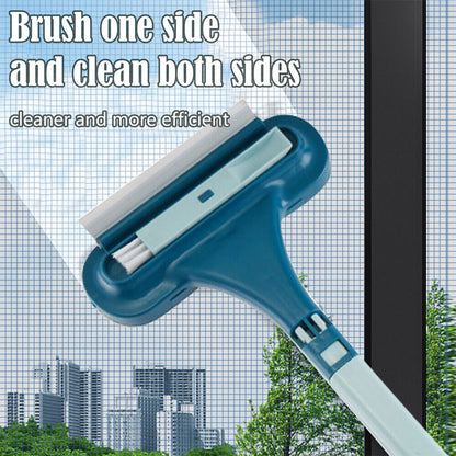 2 IN 1 Glass Cleaning Brush Car Windshield Home Window Glass Universal Detachable Squeegee Wiper Portable Cleaner Brushes Home dealsniper-net