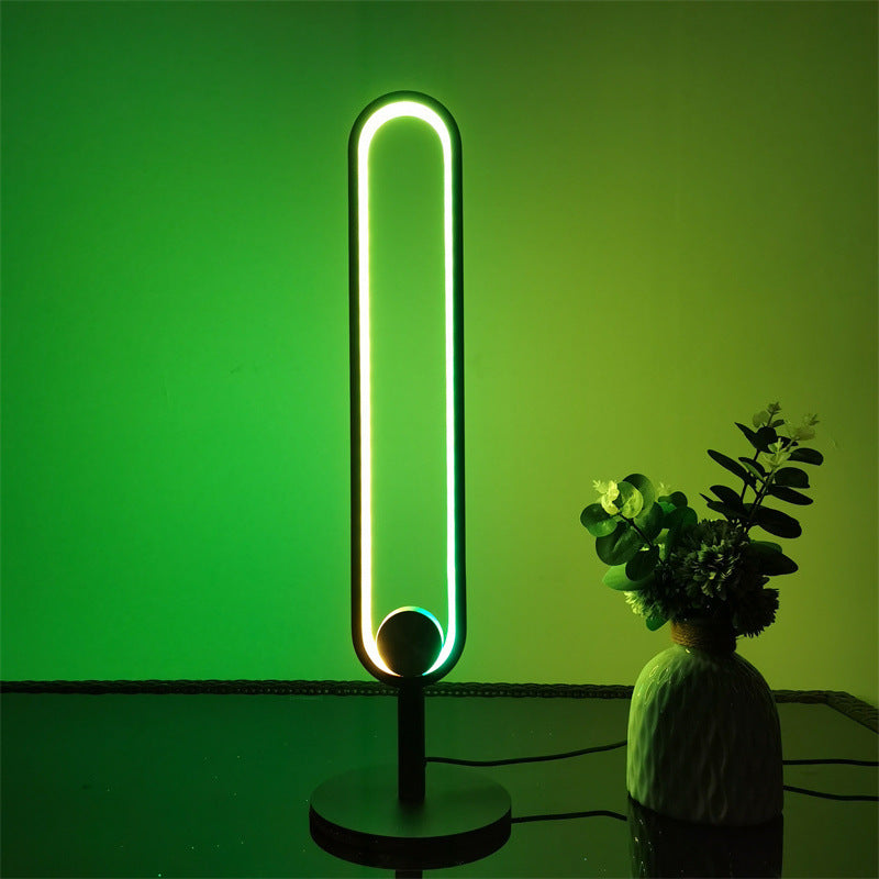 RGB Colorful Bedroom U-shaped Table Lamp Home Decor dealsniper-net APP Bluetooth AU