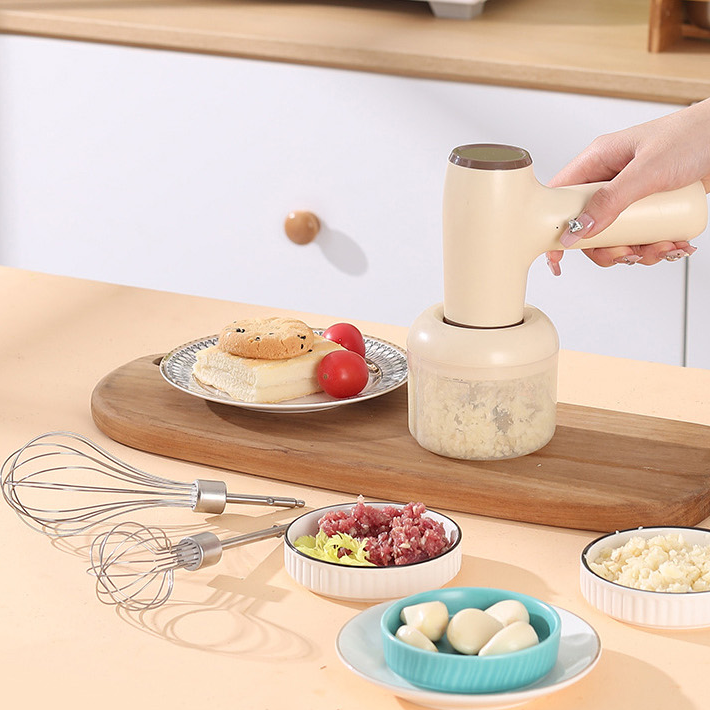 2 In 1 Electric Garlic Chopper USB Rechargeable Vegetable Kitchen dealsniper-net