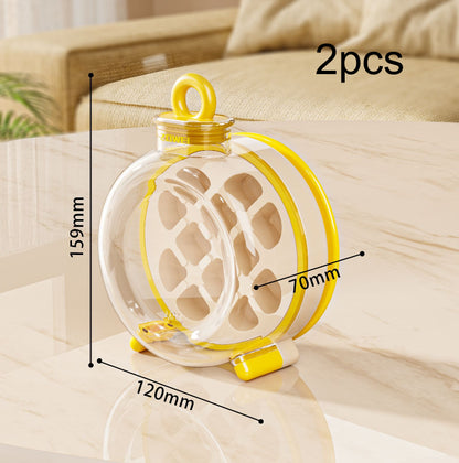 Summer Ice Cube Tray 2 In1 Ice Tray And Water Bottle Kitchen Gym From House Yellow 2PCS