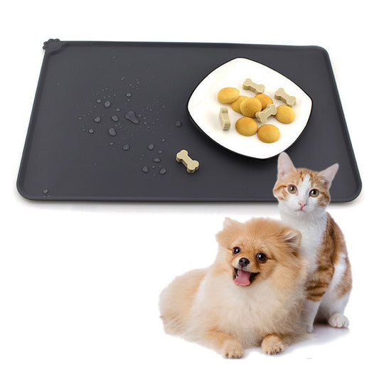Waterproof Pet Mat For Dogs And Cats Pure Color Silicone Pet Food Mat Pets dealsniper-net