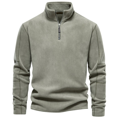 Fashion Personality Stand-collar Zippered Sweatshirt Men DealSniper.net Green L