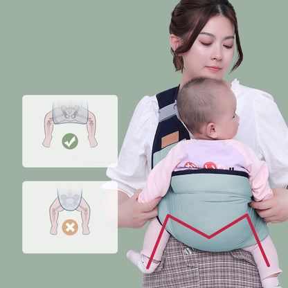 One-handed Newborn Baby Carrier Cotton Wrap Sling Carrier