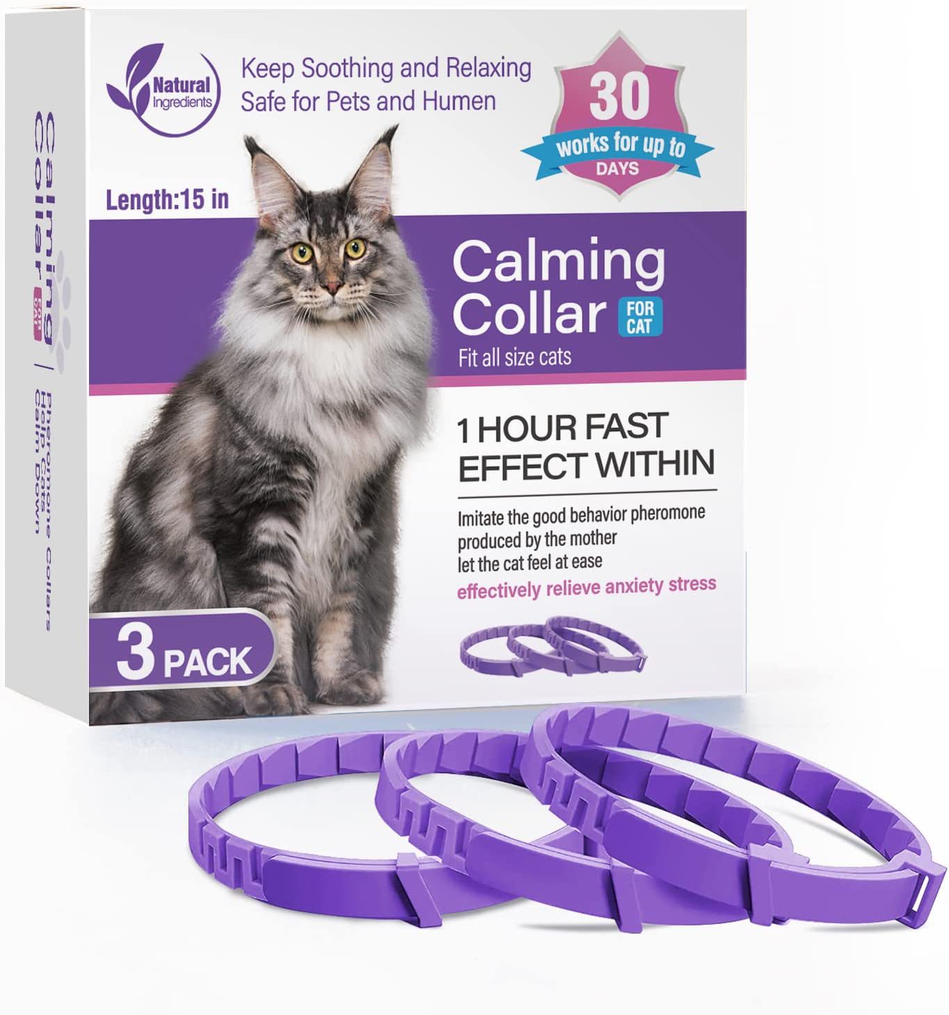 Pet Soothing Calming Collar Cat Pets Gym From House