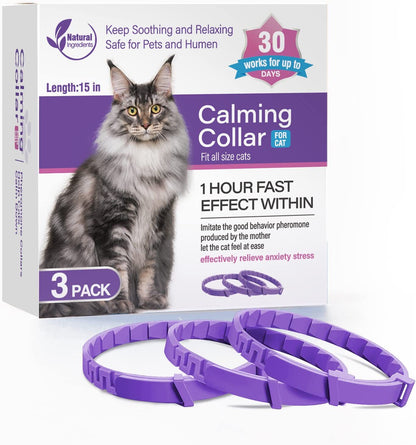 Pet Soothing Calming Collar Cat Pets Gym From House 3Packs of cats