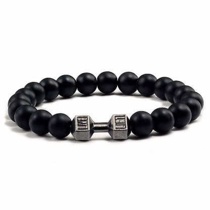 Natural Volcanic Stone Beads Bracelets Black Lava Men Women