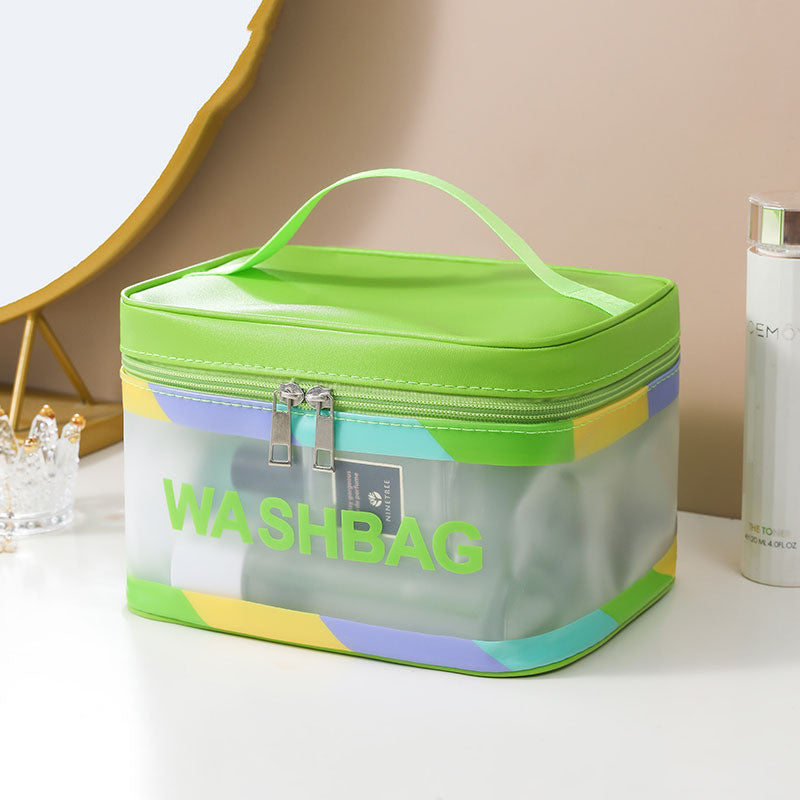 Simple Portable And Waterproof Travel Wash Bag Travel dealsniper-net Green Colorful