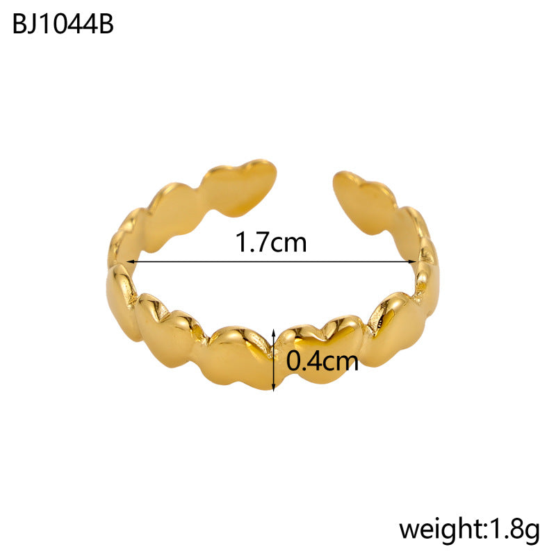 Fashion Trendy Open Titanium Steel Ring For Women Jewelry Gym From House BJ1044B